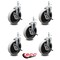 Service Caster 5 Inch Thermoplastic Wheel 3/8 Threaded Stem Caster Set with Brakes SCC, 5PK SCC-TS05S510-TPRS-SLB-381615-5 - alternate 1